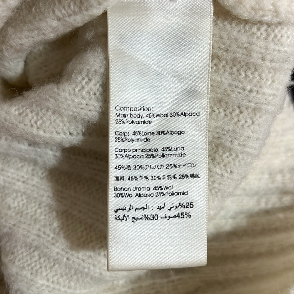 3.1 Phillip Lim 3/4 Sleeve Lofty Rib Alpaca Blend Sweater, size XS - Picture 7 of 11